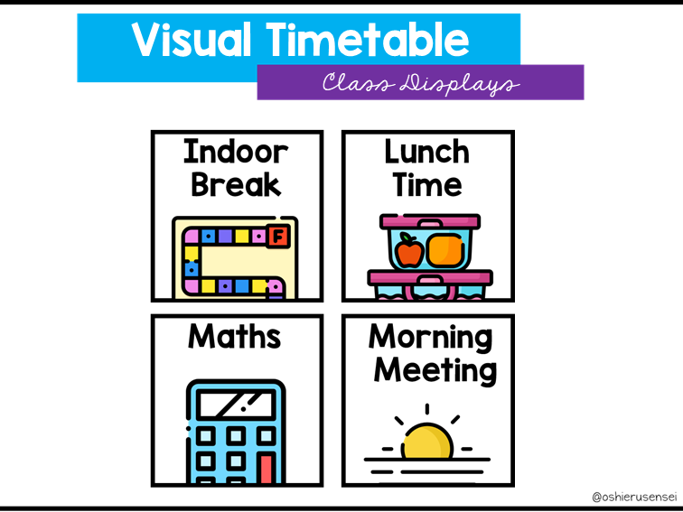 Visual Timetable Cards