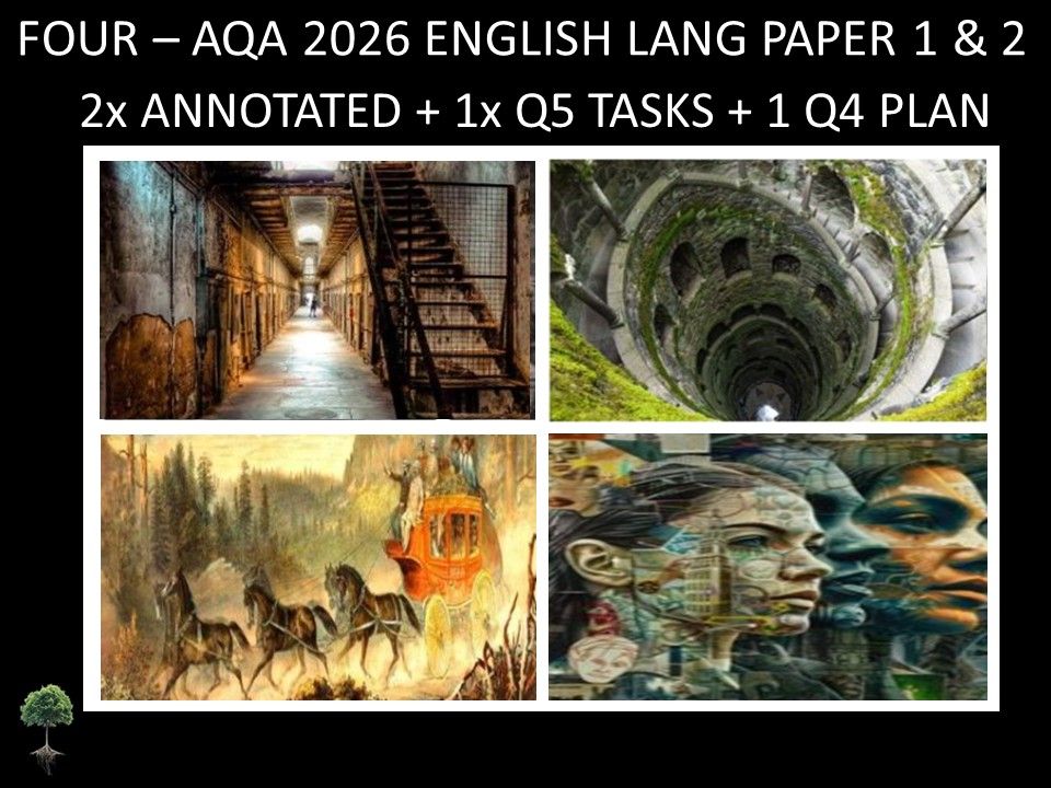 FOUR - AQA PAPER 1 & 2 | 2026 FULL MOCKS | ANNOTATED | Q5 TASKS | Q4 PLAN