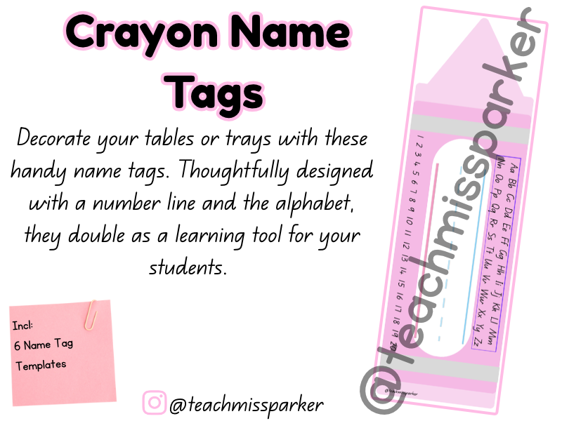 Crayon Name Tags