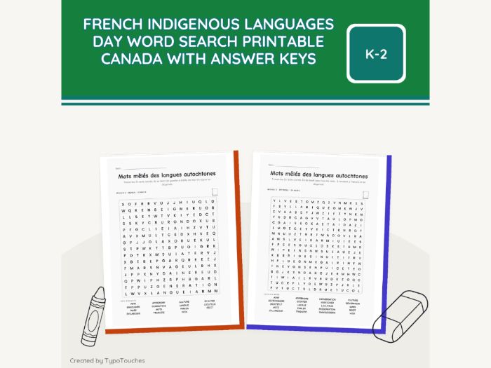 French Indigenous Languages Day Word | 6 pp