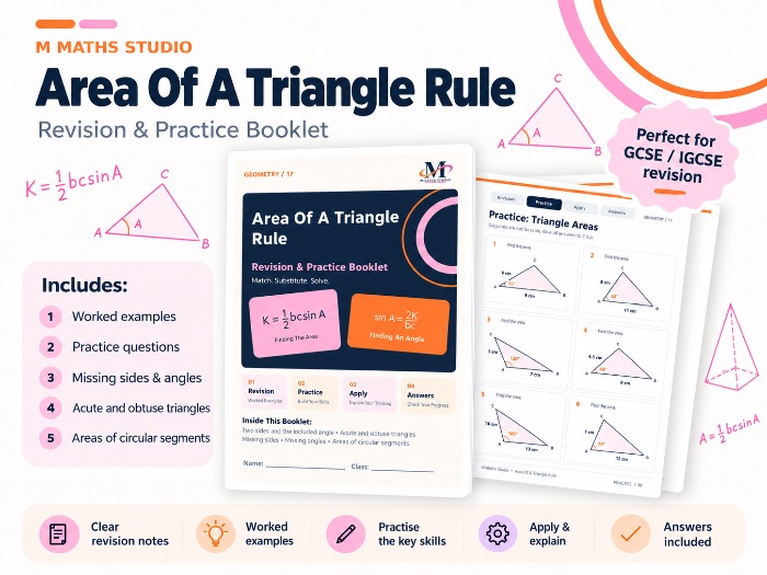 Area of a Triangle Rule | Revision Booklet