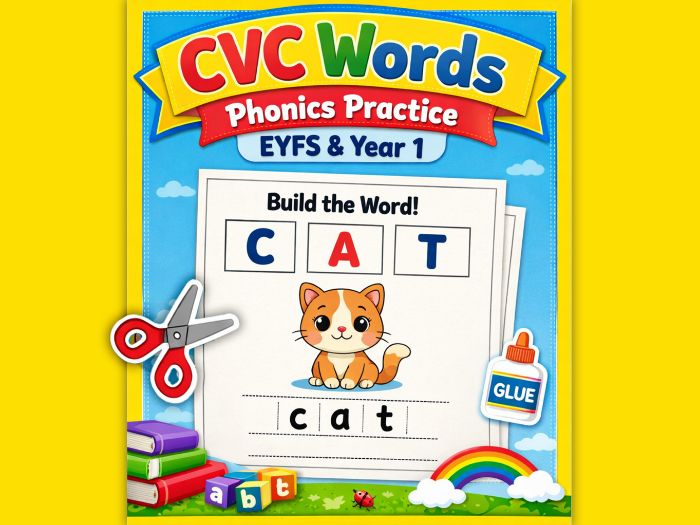 CVC Words Phonics Practice EYFS & Year 1