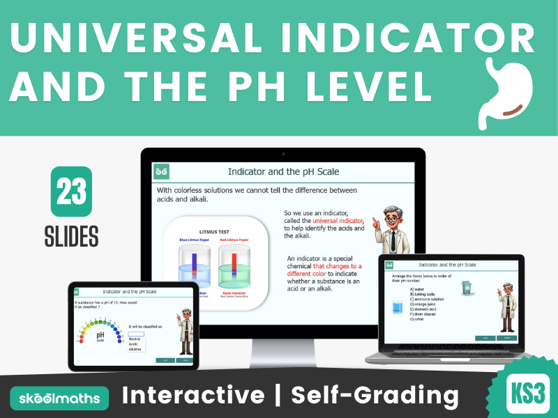 Indicators and the pH Scale Interactive Science Lesson for KS3