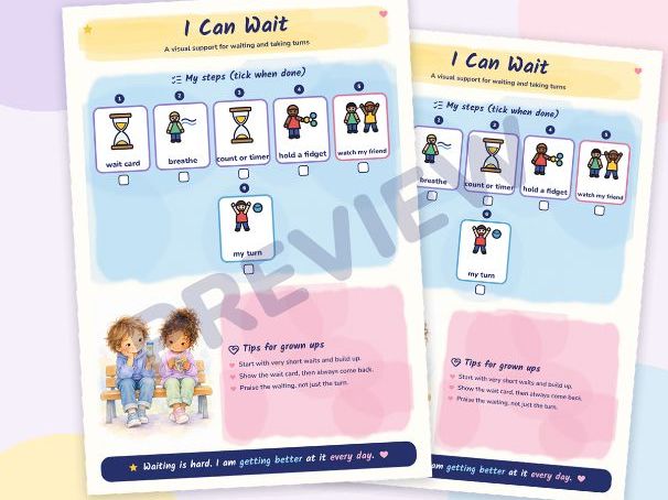 I Can Wait: Visual Support for Waiting and Turn Taking