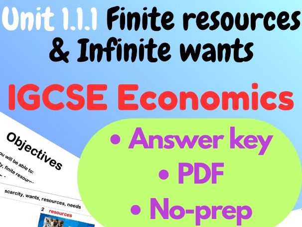 IGCSE/GCSE Economics: Basic Economic Problem PDF