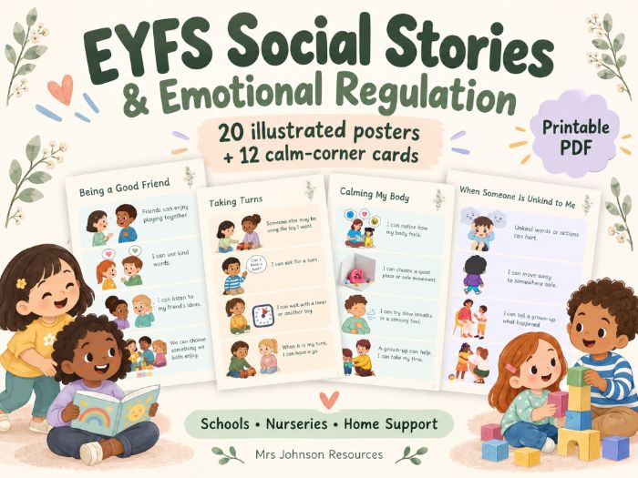 Social Stories & Emotional Regulation Poster Pack