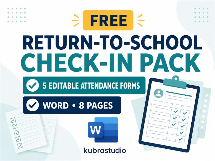 FREE Return-to-School Check-In Pack