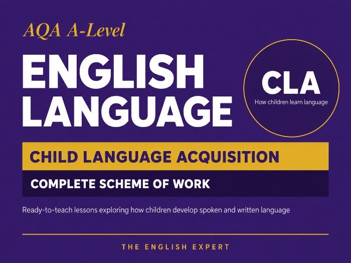 AQA A-Level English Language Child Language Acquisition Bundle | 20 CLA Lessons |