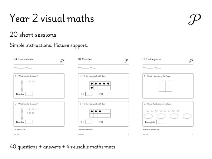 Year 2 Visual Maths | 20 Simple Sessions