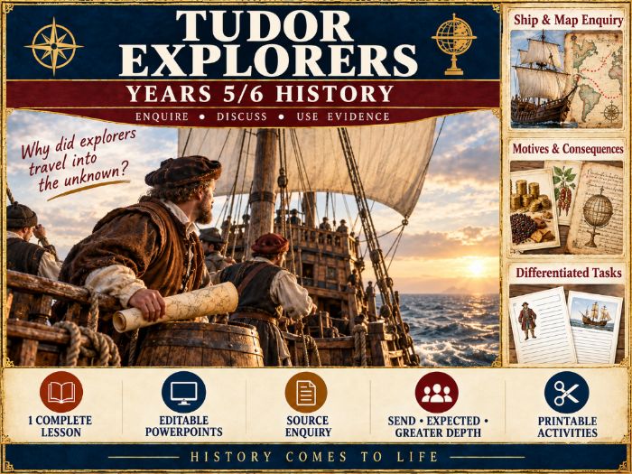 Year 4/5/6 - Tudor Explorers - resourced and differentiated