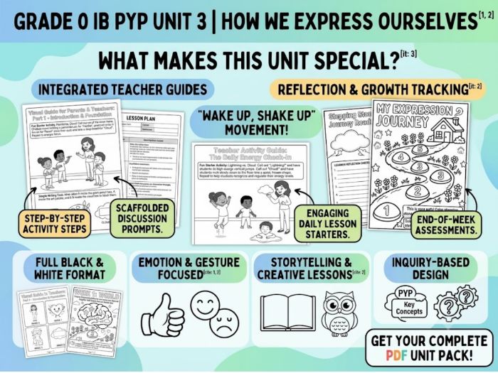 IB PYP Grade 0 Unit 3: How We Express Ourselves | Feelings, Gestures & Stories