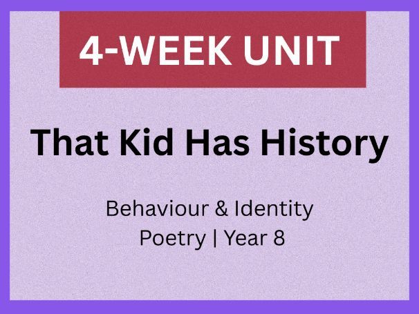 Poetry Unit: Inference & Analysis | Behaviour and Judgement | Year 8 (KS3)