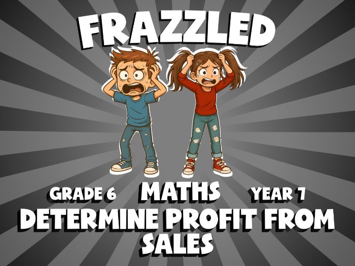 Determine Profit from Sales FRAZZLED Maths Game | No-Prep Year 7 Review Activity