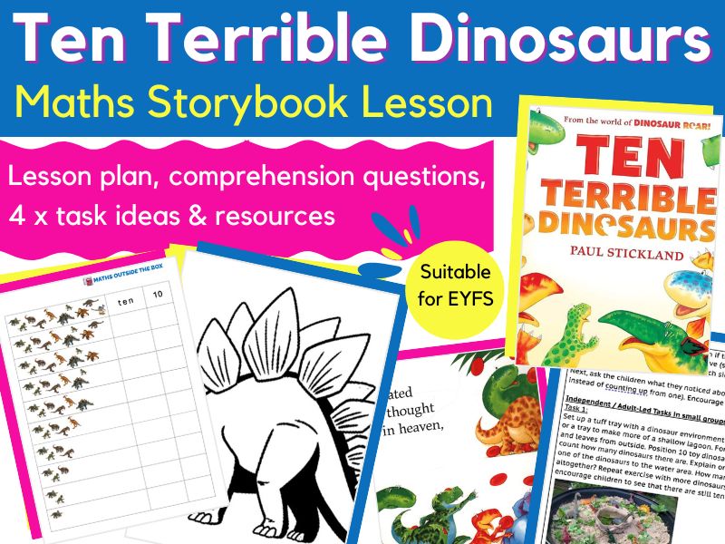 Ten Terrible Dinosaurs - Maths Storybook Lesson for EYFS