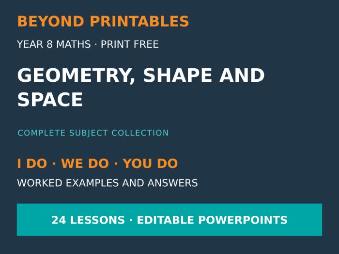 Geometry, Shape and Space Bundle | I Do, We Do, You Do | Year 8 Maths | Print Free