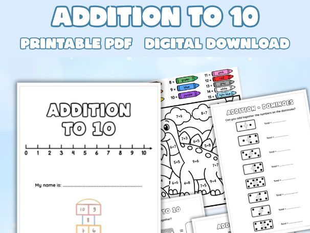 Addition to 10 Worksheets