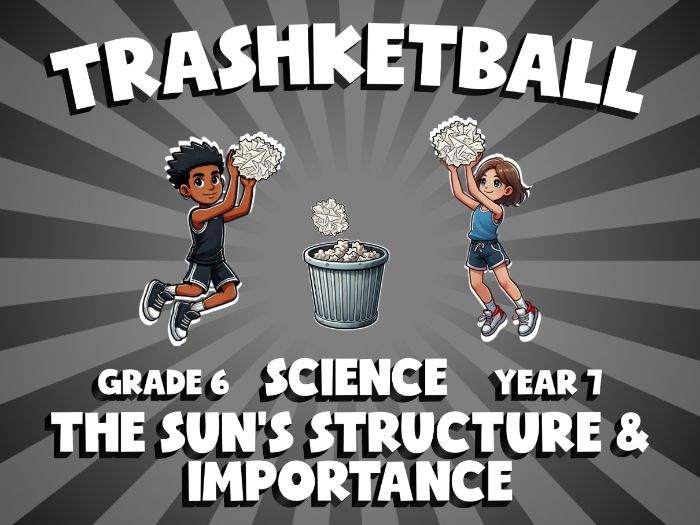 The Sun’s Structure & Importance TRASHKETBALL Science Game | No-Prep Year 7 Review Activity