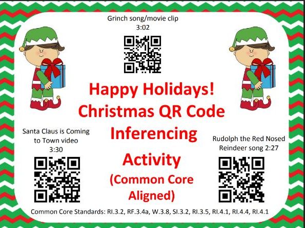 Christmas QR Code Inferencing Activity