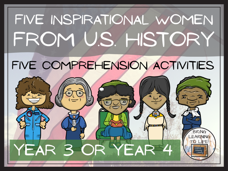 Inspirational U.S. Women Reading Comprehension Bundle | Year 3 or Year 4