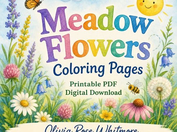 Meadow Flowers Coloring Pages