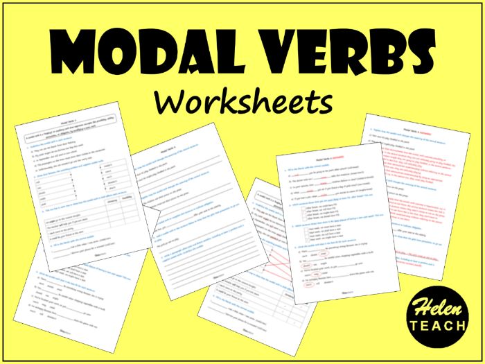 Modal Verb Worksheets | Differentiated | With Answers