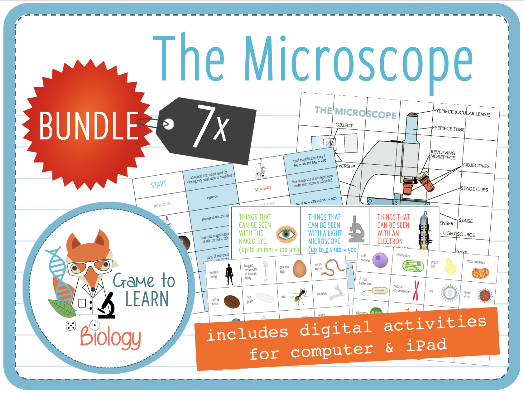 Microscope 7x Games and Activities (KS3/4/5) Teaching Resources