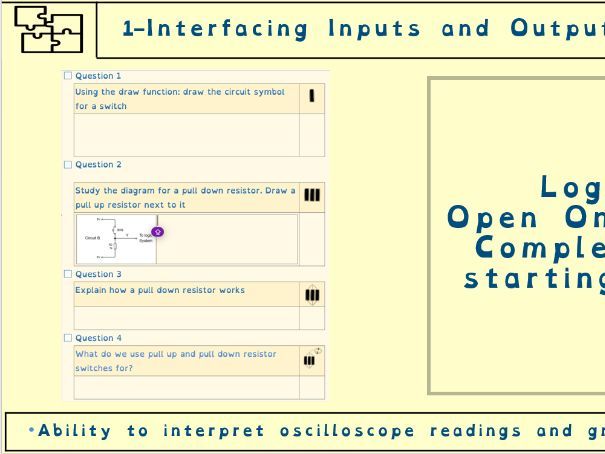 GCSE Electronics – Interfacing Digital and Analogue L1 (Schmitt Inverters, Transistors & MOSFE