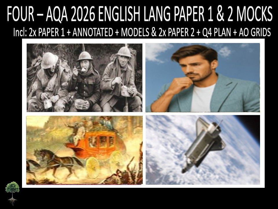 FOUR - AQA PAPER 1 & 2 | 2026 FULL MOCKS | ANNOTATED | Q4 PLAN | AO GRIDS | MODELS
