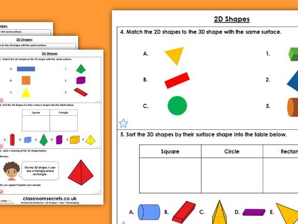 2d shape activities year 4 image