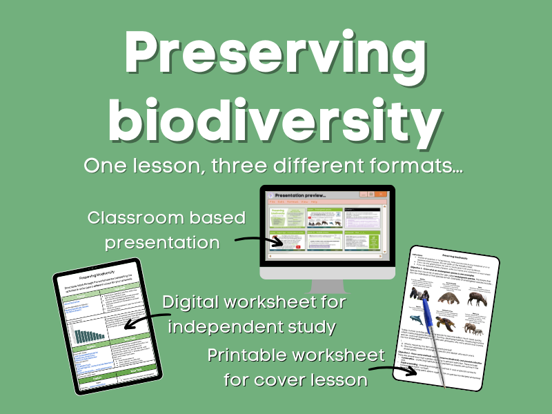 Preserving biodiversity Lesson bundle