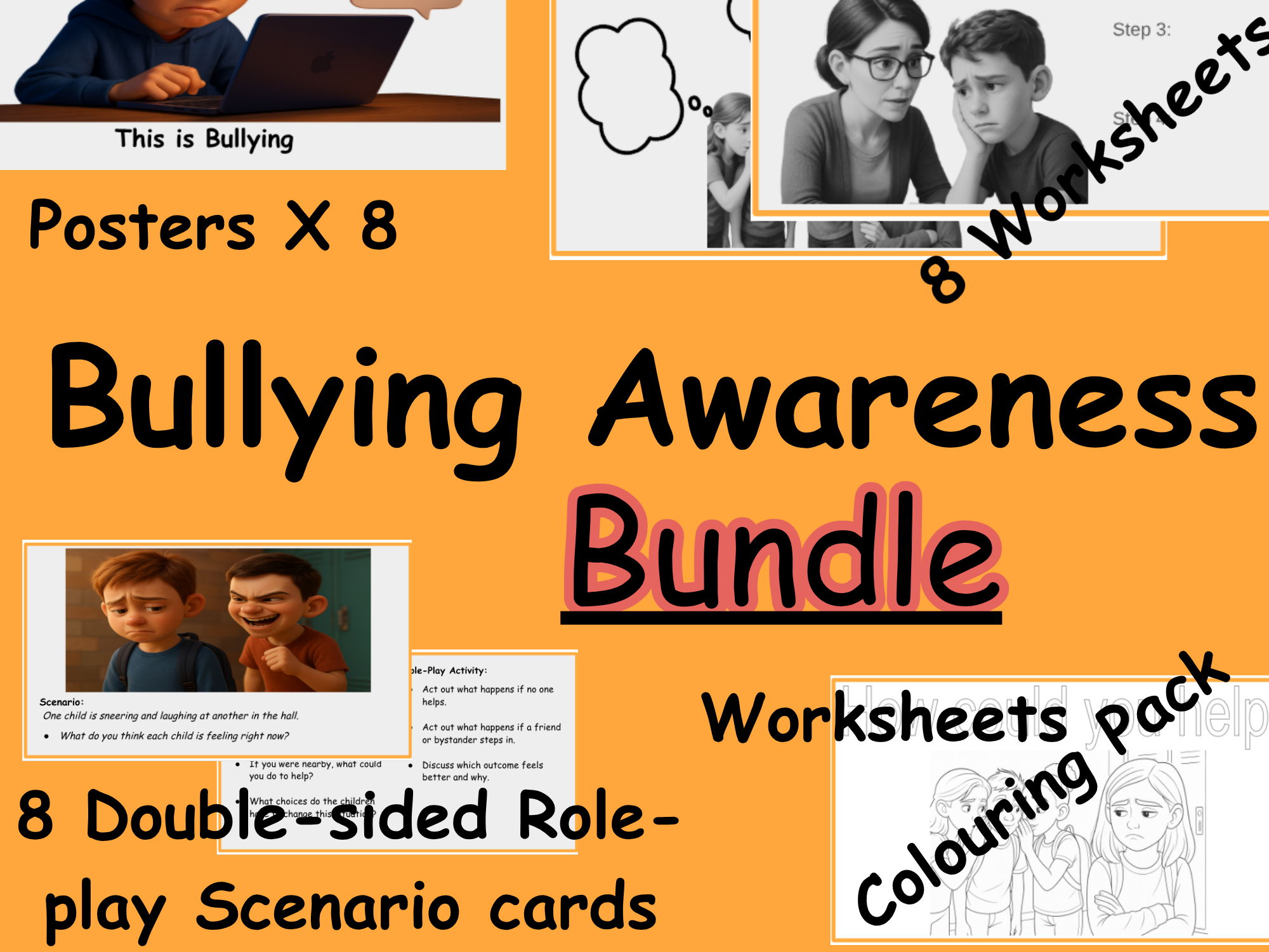 Anti-Bullying Resource Activity & Display Bundle