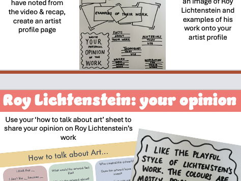 Roy Lichtenstein Research - Full Lesson