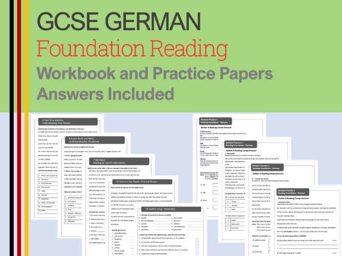 GCSE German Foundation Reading Workbook