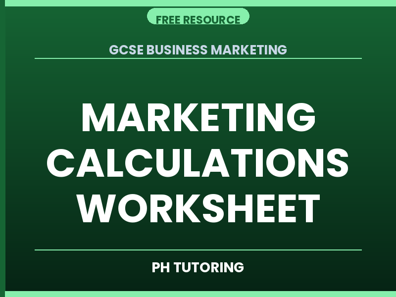 GCSE Business – Marketing Calculations Worksheet + Answers