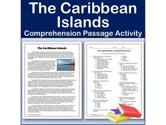 Caribbean Islands - World Regions Reading Comp Passage & Activity | Editable
