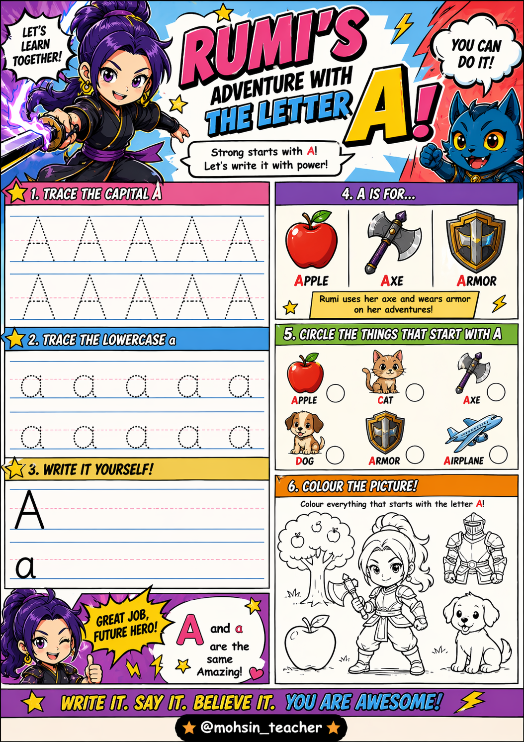 Fu Tracing Rumi Handwriting A–Z Workbook | Alphabet Tracing Worksheets | Early ...