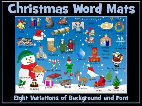 Christmas Word Mat