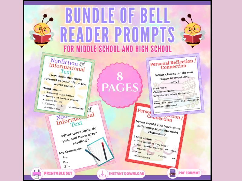 Bundle of Bell Ringer Prompts for Middle School and High School-Creative Writing For High School Stu
