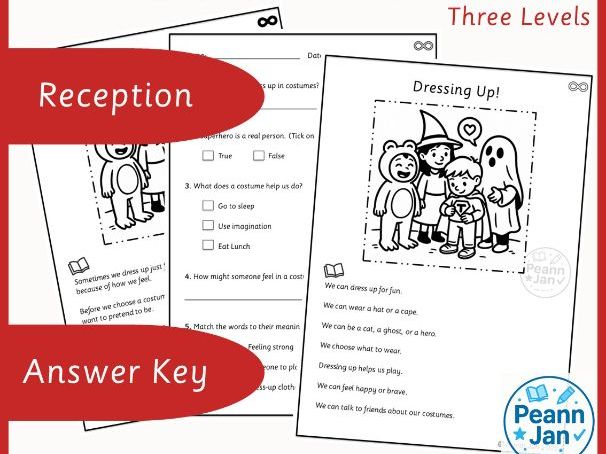 Reception Reading Comprehension - Dressing Up!