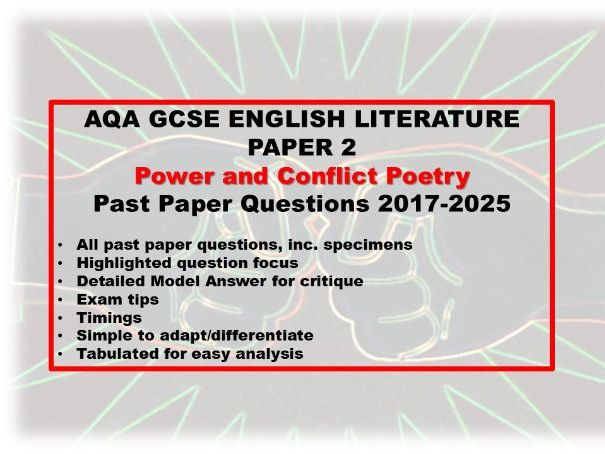 AQA Power and Conflict Past Qs 2017-2025