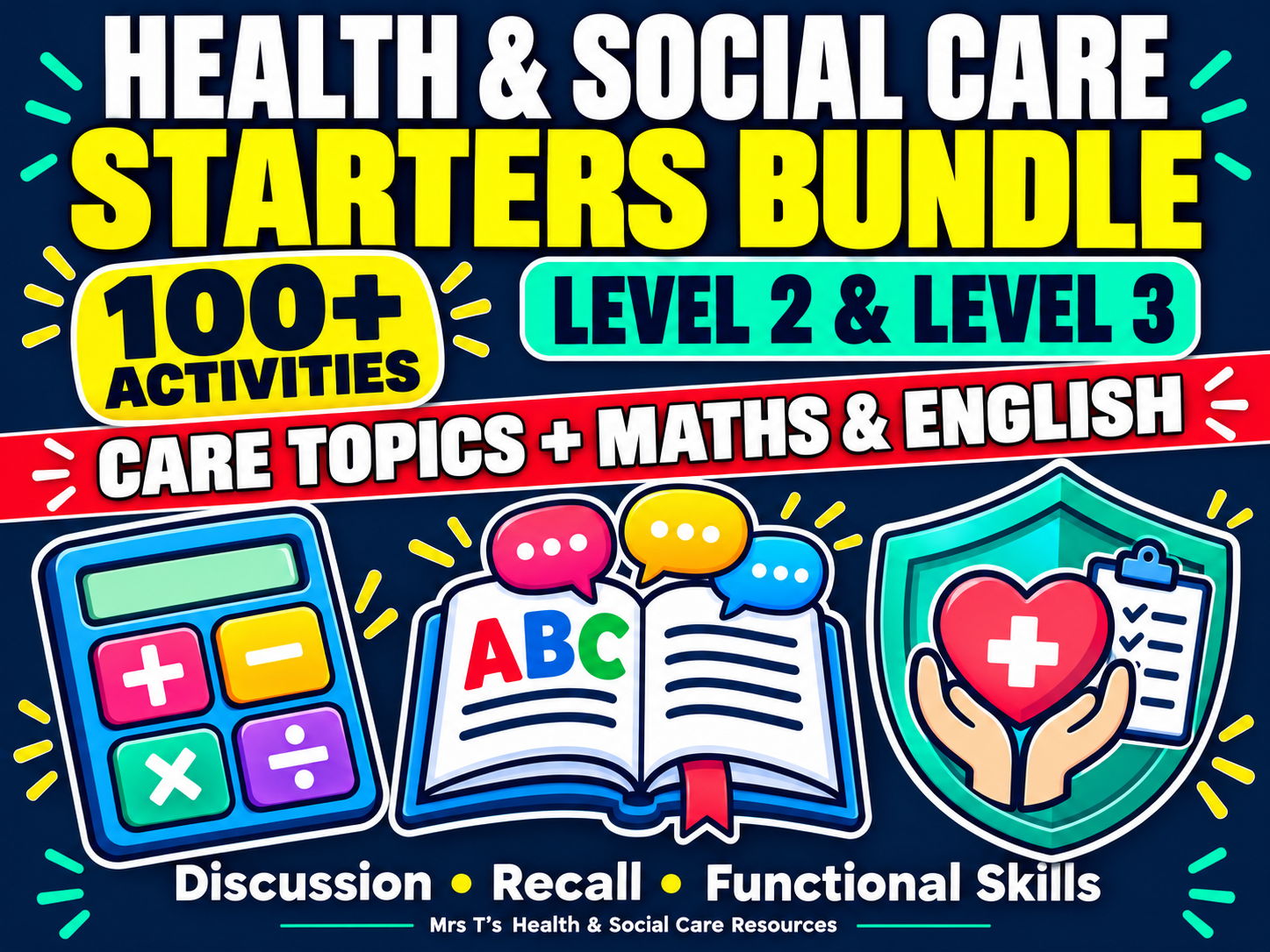 Health & Social Care Starters Bundle | 100+ Activities | Maths & English Skills | KS4–KS5