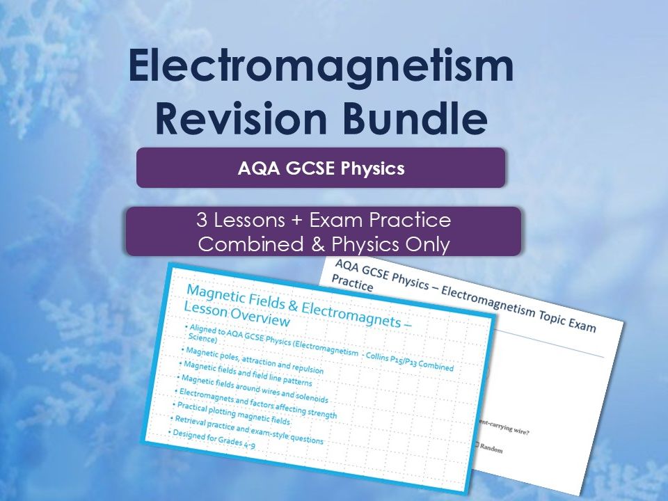AQA GCSE Physics – Electromagnetism Revision Bundle (3 Lessons + Exam Practice & Mark Schemes) – Combined Science & Physics Only