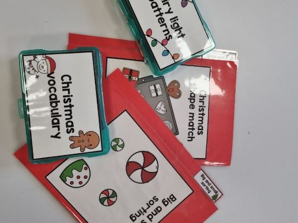 Christmas activity bundle (file folder & task boxes)
