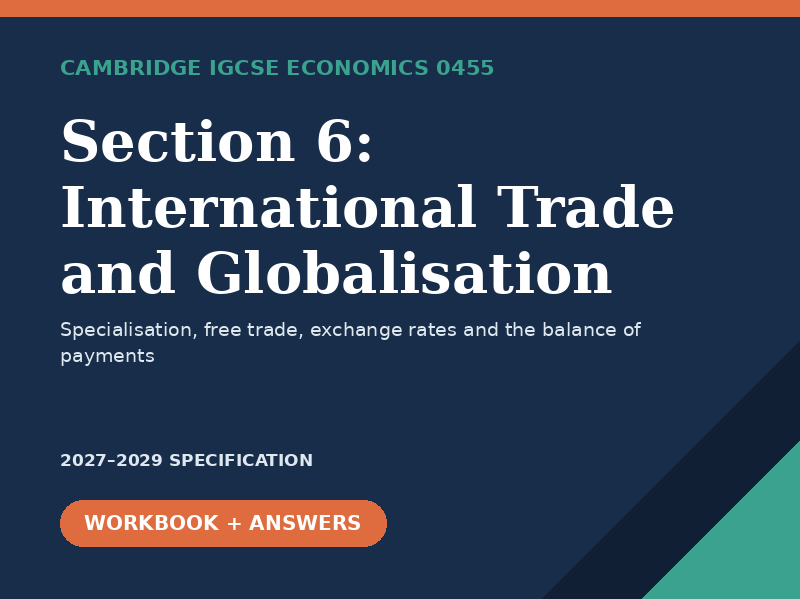 NEW 2027 Cambridge IGCSE Economics 0455 Section 6 International Trade & Globalisation Revision Pack