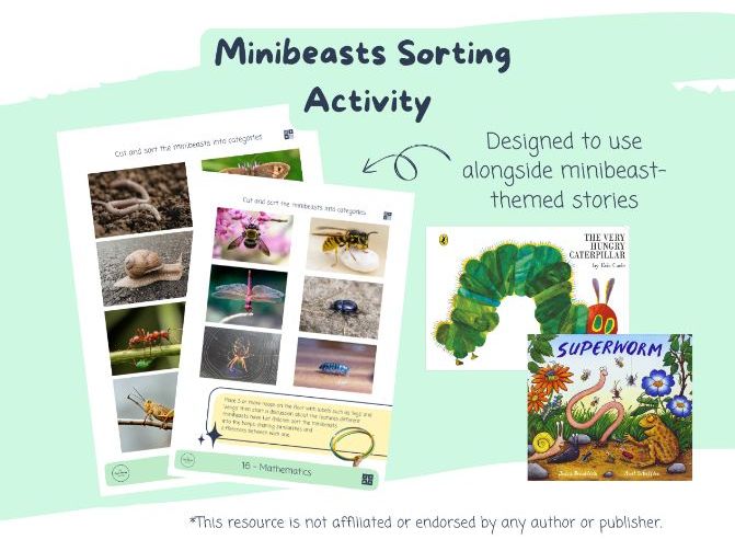 Minibeasts Maths Sorting Activity