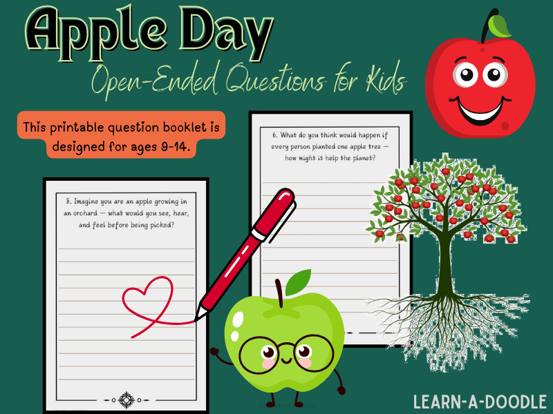 Apple Day Discussion Prompts – Open-Ended Questions for Kids, October 21st!