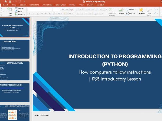 Introduction to programming
