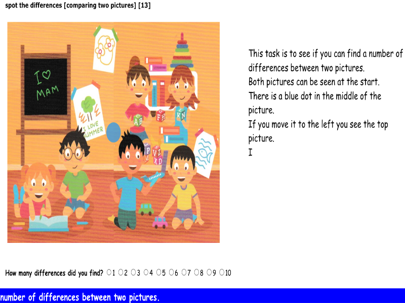 spot the differences [comparing two pictures] [13]