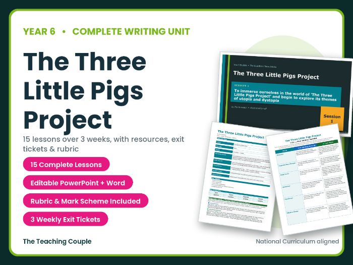 The Three Little Pigs Project | Year 6 English Unit