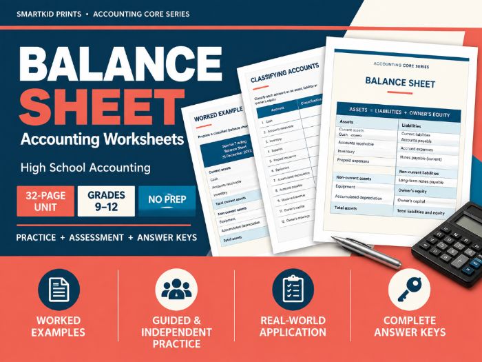 Balance Sheet Accounting Worksheets